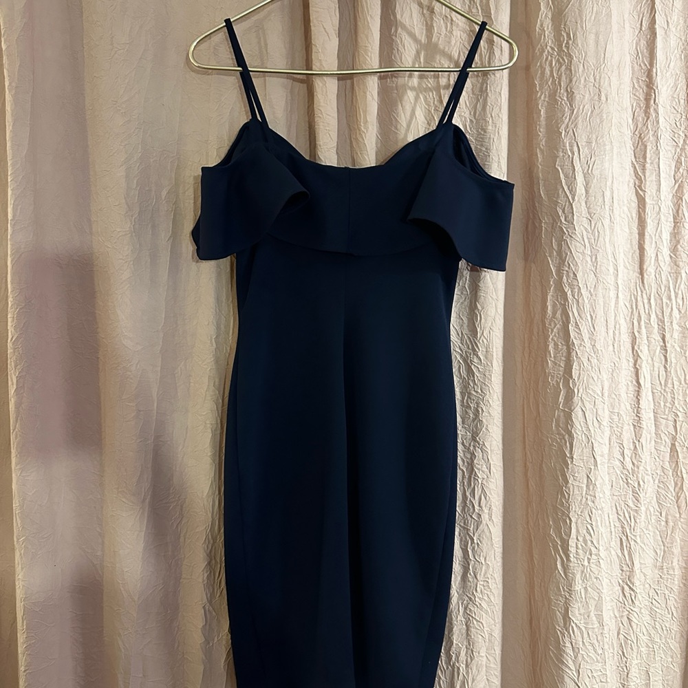 Navy Blue Cocktail Dress - Picture 2 of 2